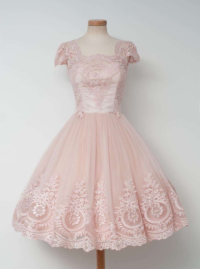 powder pink dress